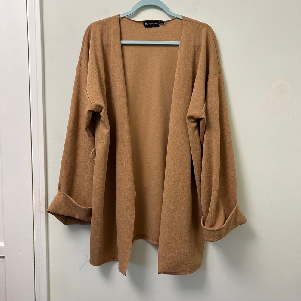 PrettyLittleThing open camel cardigan